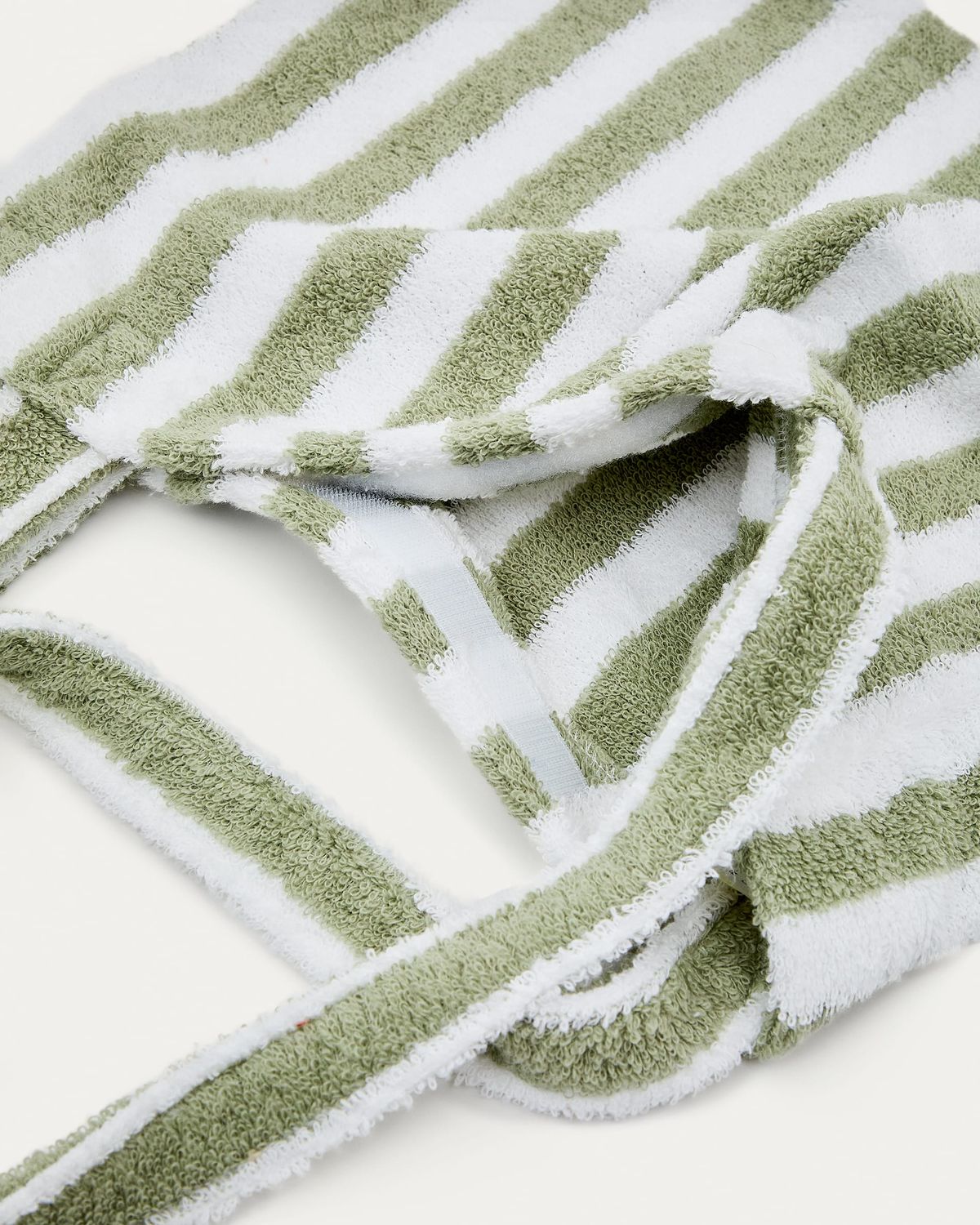 Bolsa Nuni de algodón rayas blanco y verde