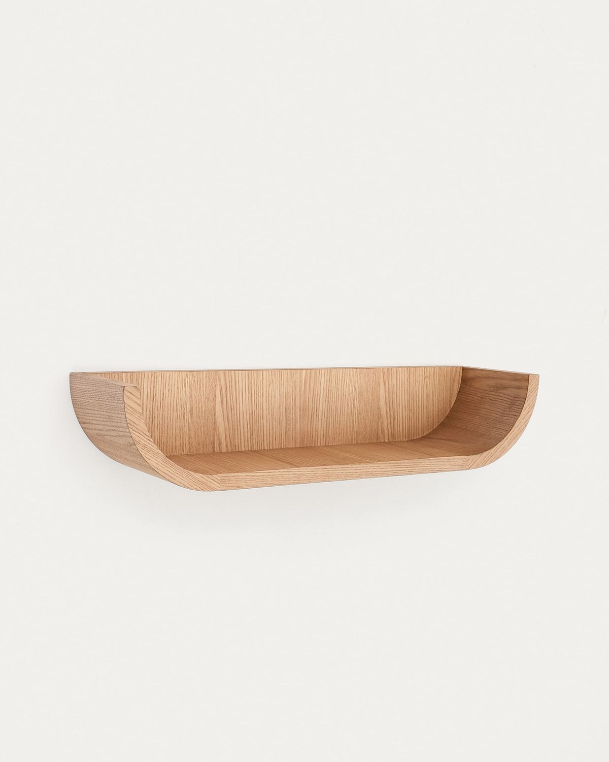 Estante Salaya de madera contrachapada de fresno con acabado natural 60 x 12 cm