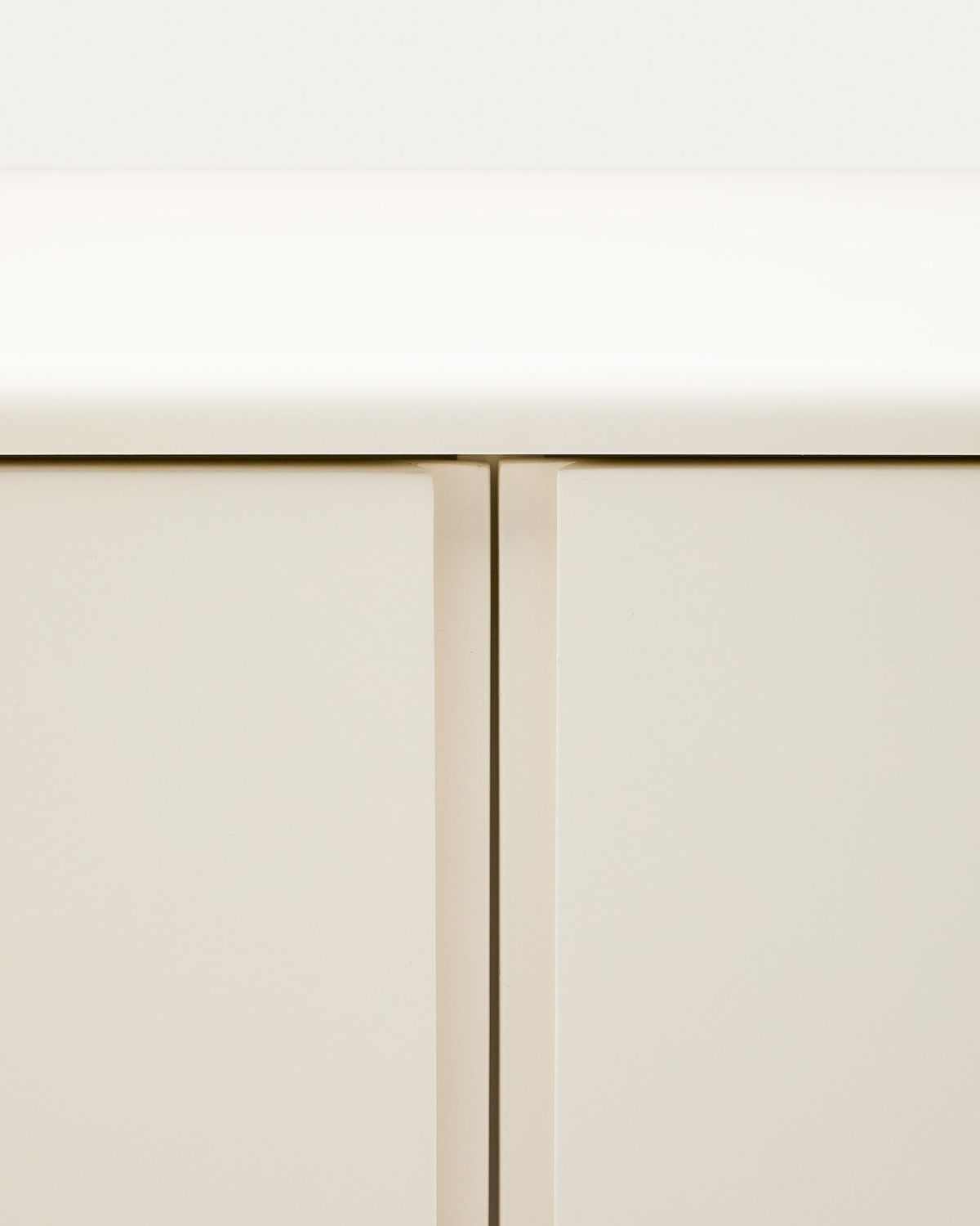 Mueble de baño Salaya de madera contrachapada de fresno con acabado lacado beige 90 x 45cm