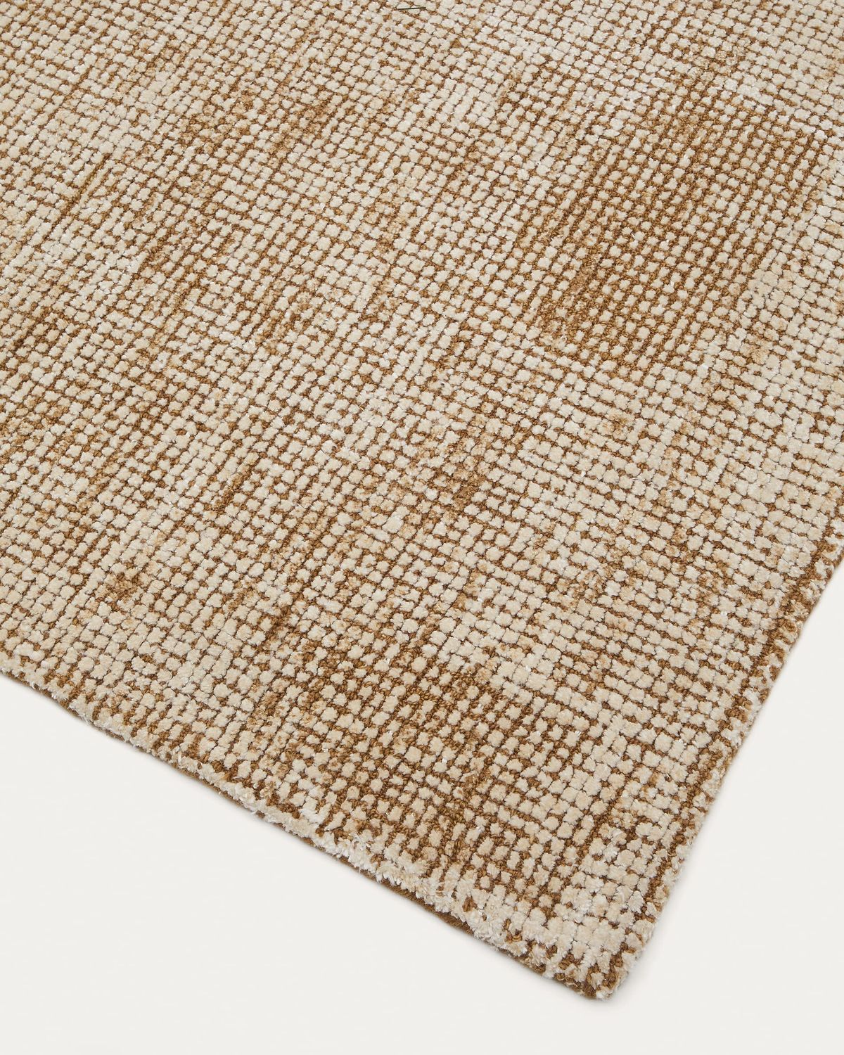 Alfombra Susi de lana y viscosa de bambú verde 160 x 230 cm
