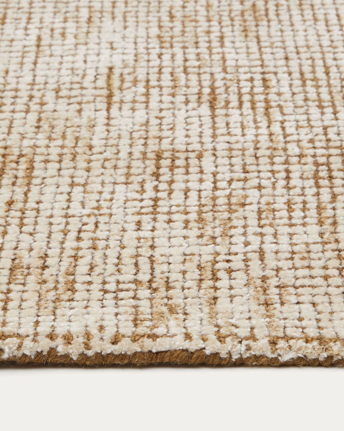 Alfombra Susi de lana y viscosa de bambú verde 160 x 230 cm