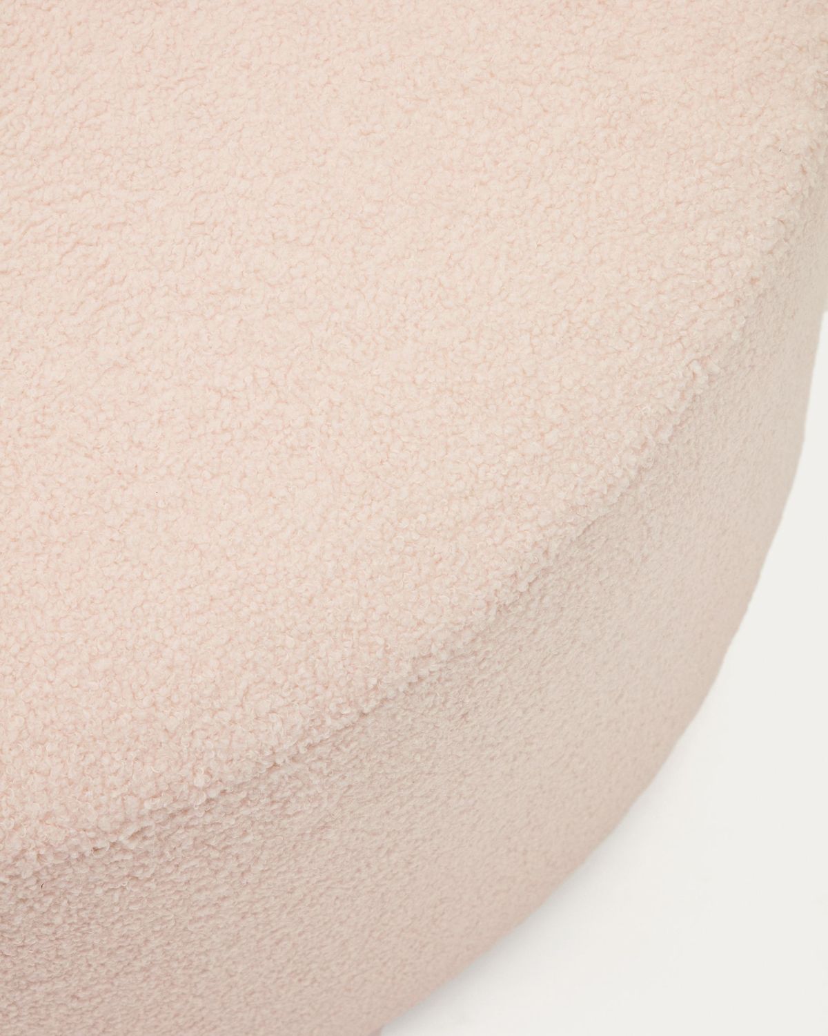 Funda para reposapiés Kaeli de borreguito rosa Ø 120 cm