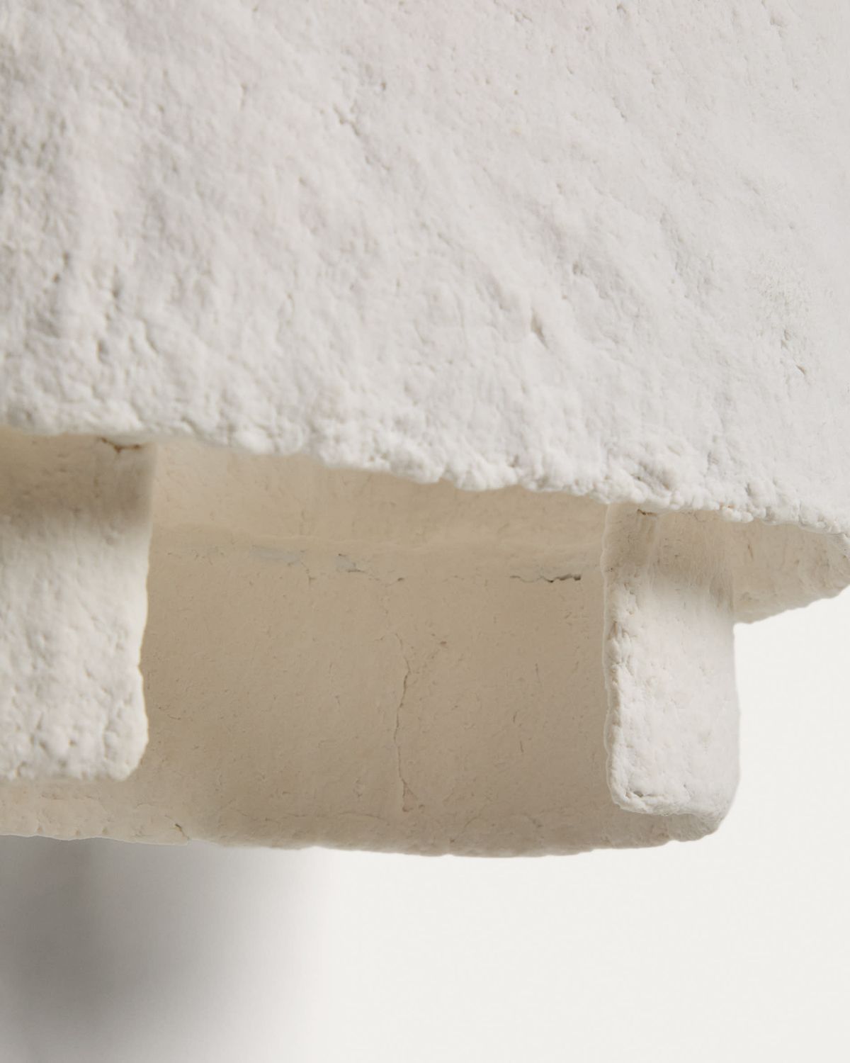 Aplique de pared Bedala de papel maché blanco