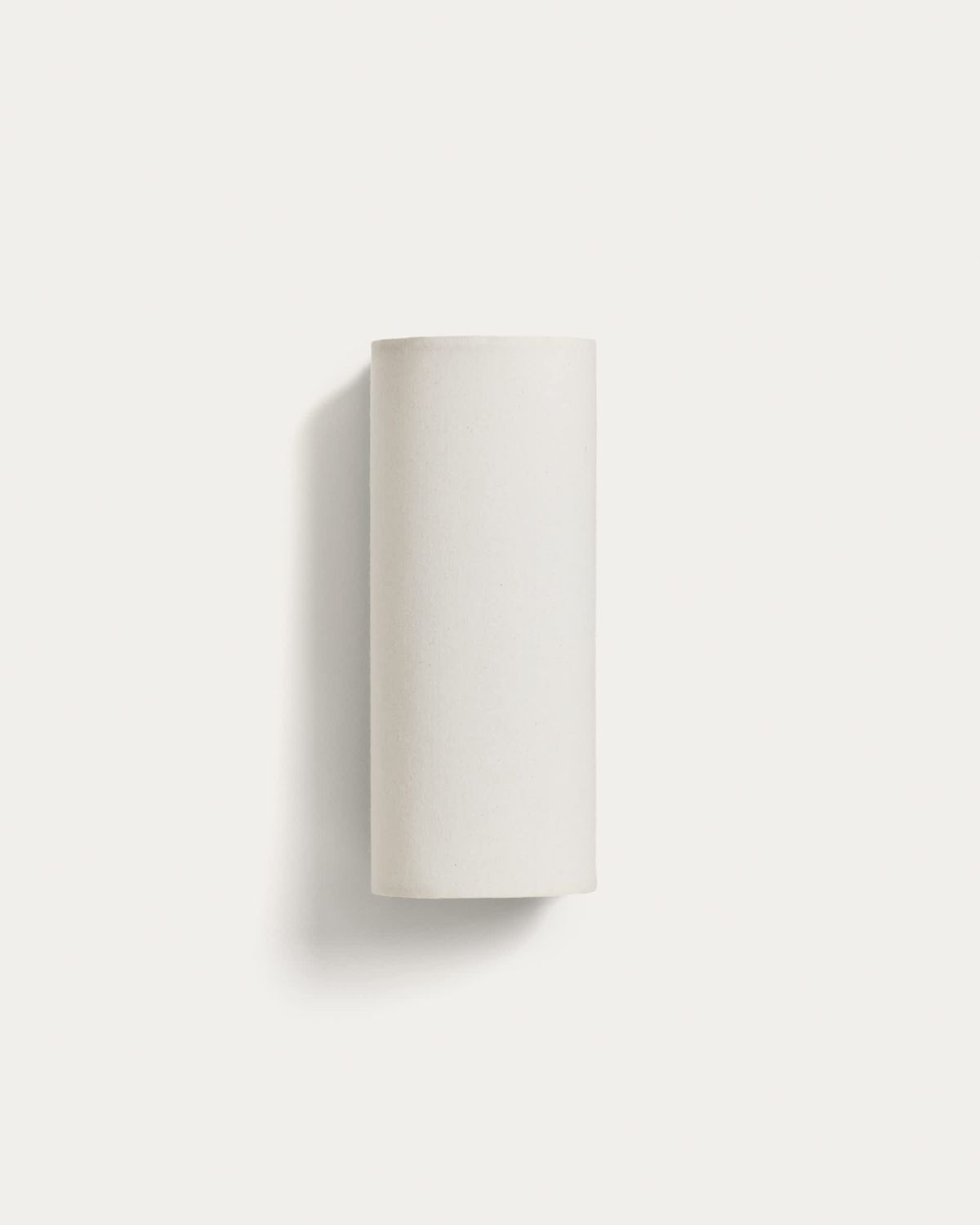 Aplique de pared Umbran de madera de caucho marrón oscuro y lino beige