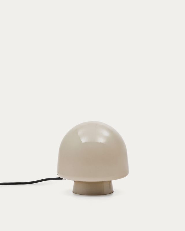 Lámpara de mesa Reig de cristal gris