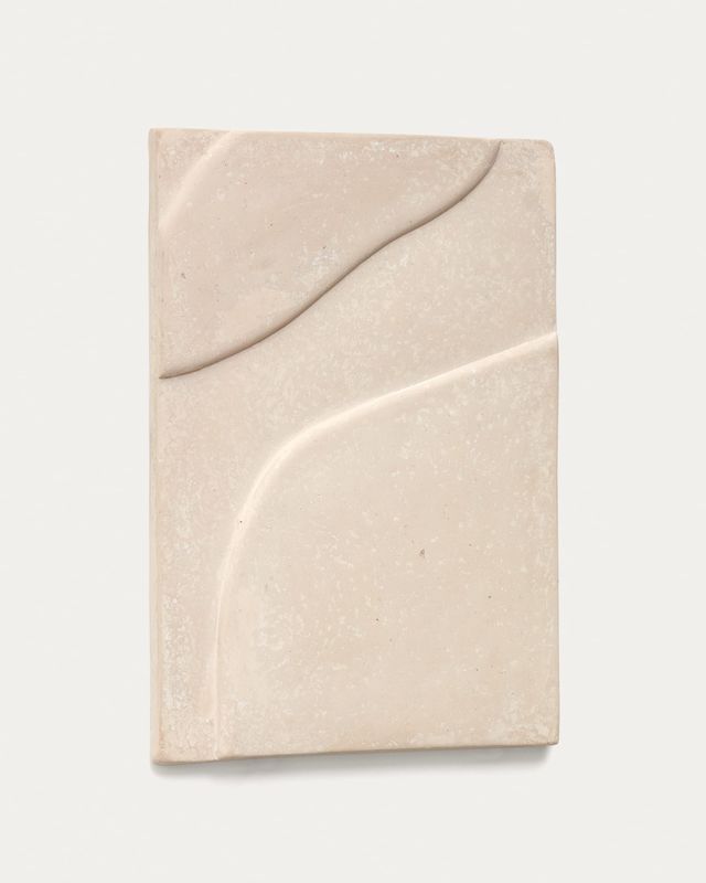 Cuadro Mirta de papel maché beige 40 x 58 cm