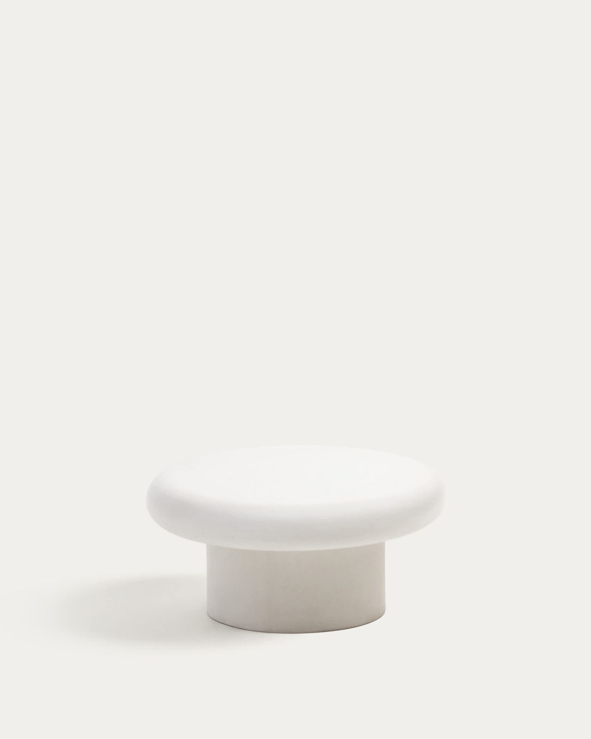 Mesa de centro redonda Addaia de cemento blanco Ø66 cm