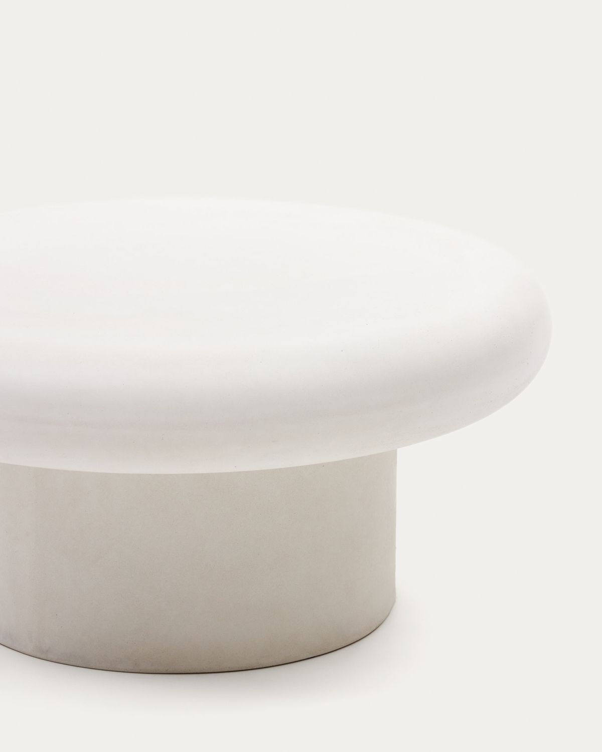Mesa de centro redonda Addaia de cemento blanco Ø66 cm