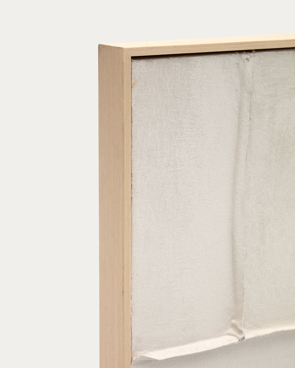 Cuadro Klis de lino con formas geométricas blanco 120 x 200 cm