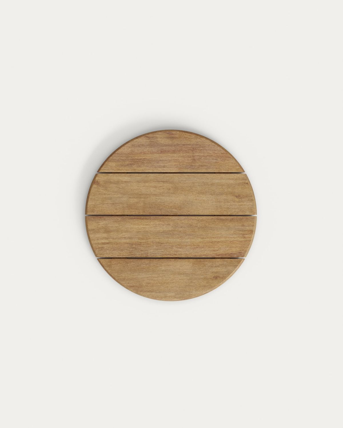 Mesa de centro Saura de terrazo blanco y sobre de acacia natural 32 x Ø55 cm FSC 100%