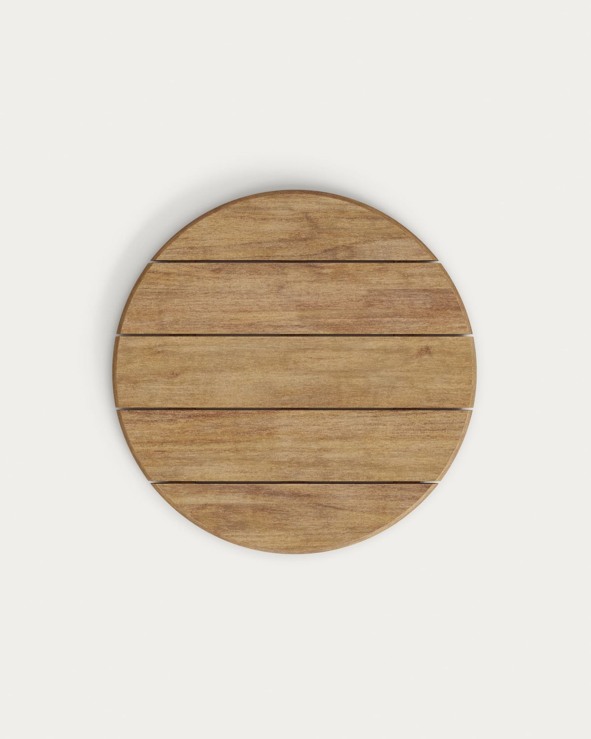 Mesa alta de bar Saura acero negro y sobre de acacia con acabado natural 95xØ70cm FSC 100%
