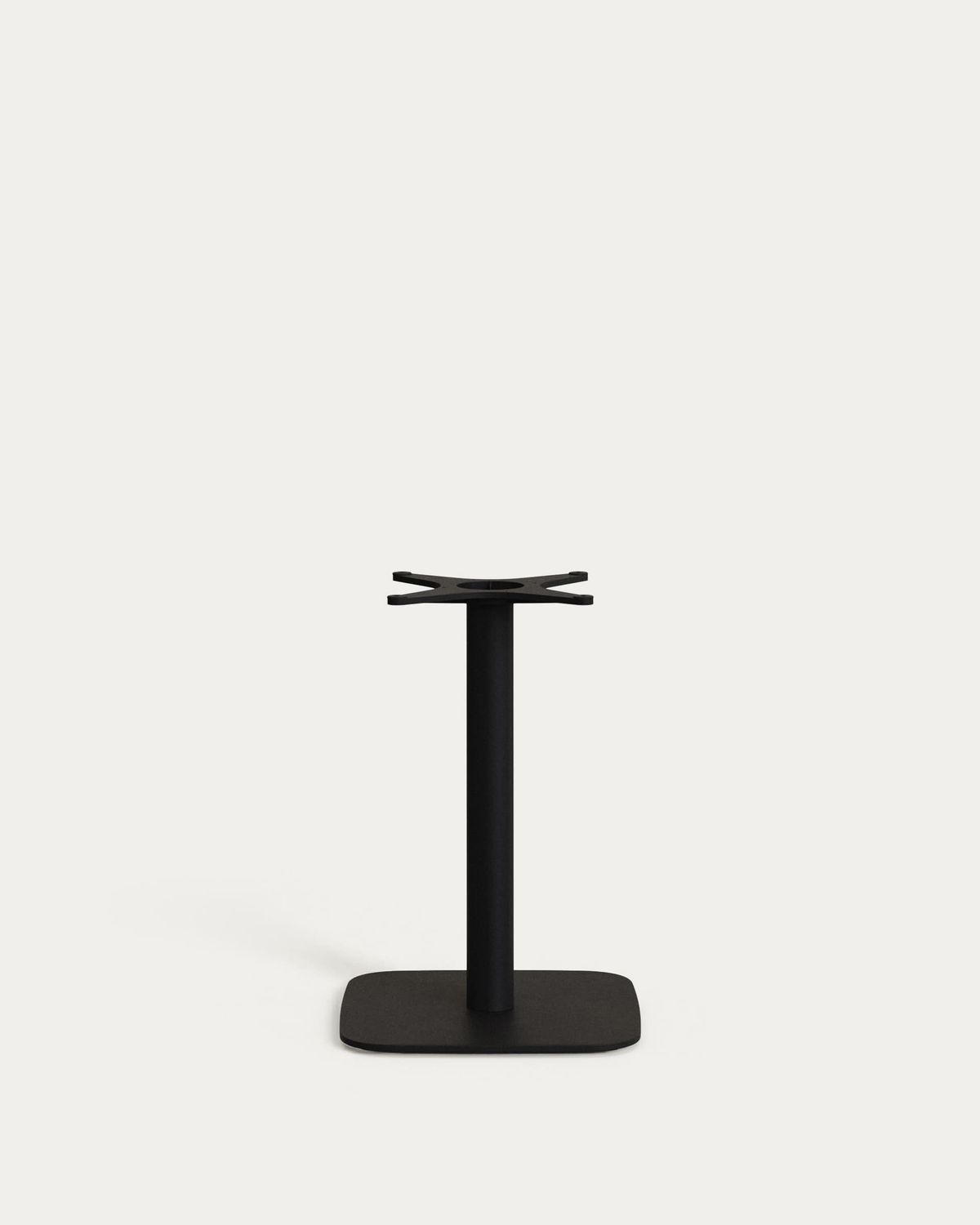 Mesa de bar Saura de metal pintado negro con sobre terrazo blanco 70 x 70 x 70 cm
