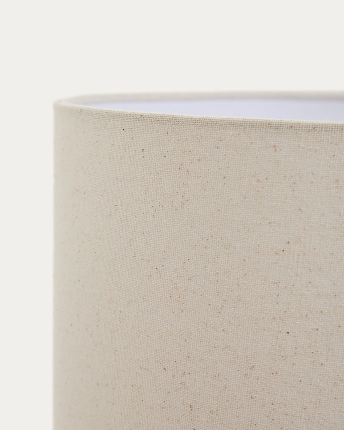 Lámpara de mesa Mavran con pie de cerámica marrón y mostaza y pantalla de algodón