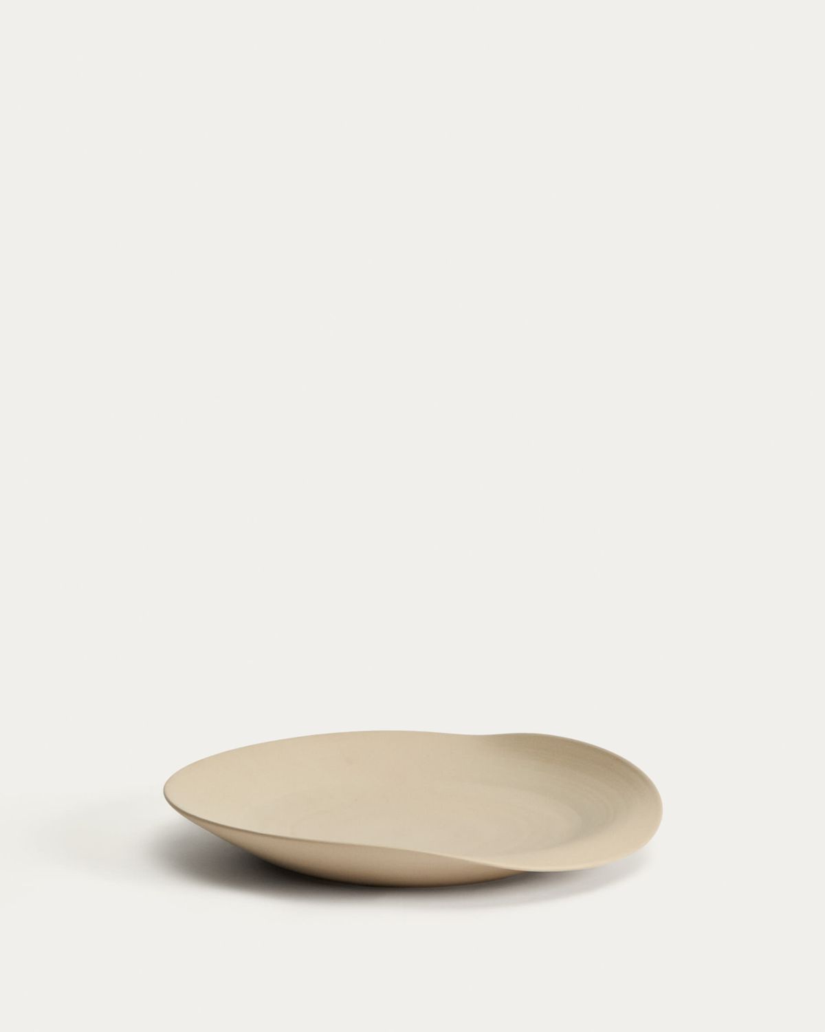 Centro de mesa Ebenor de cerámica beige Ø 30 cm
