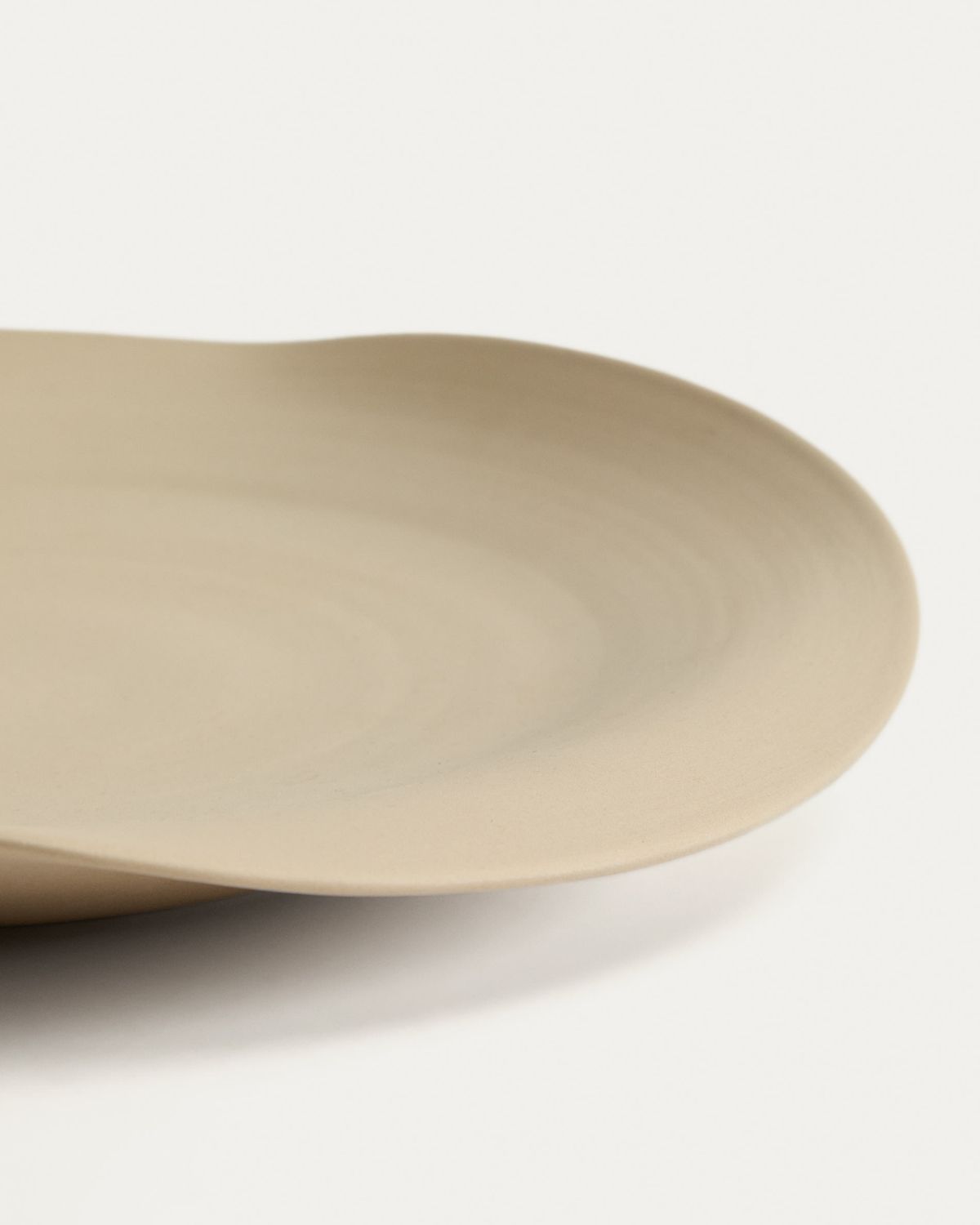 Centro de mesa Ebenor de cerámica beige Ø 30 cm