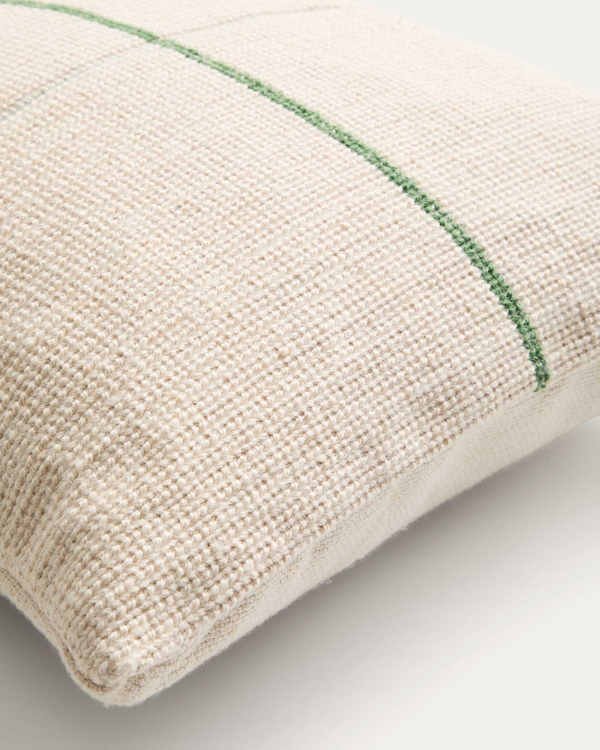 Funda de cojín Atima 100% PET jacquard verde 45 x 45 cm