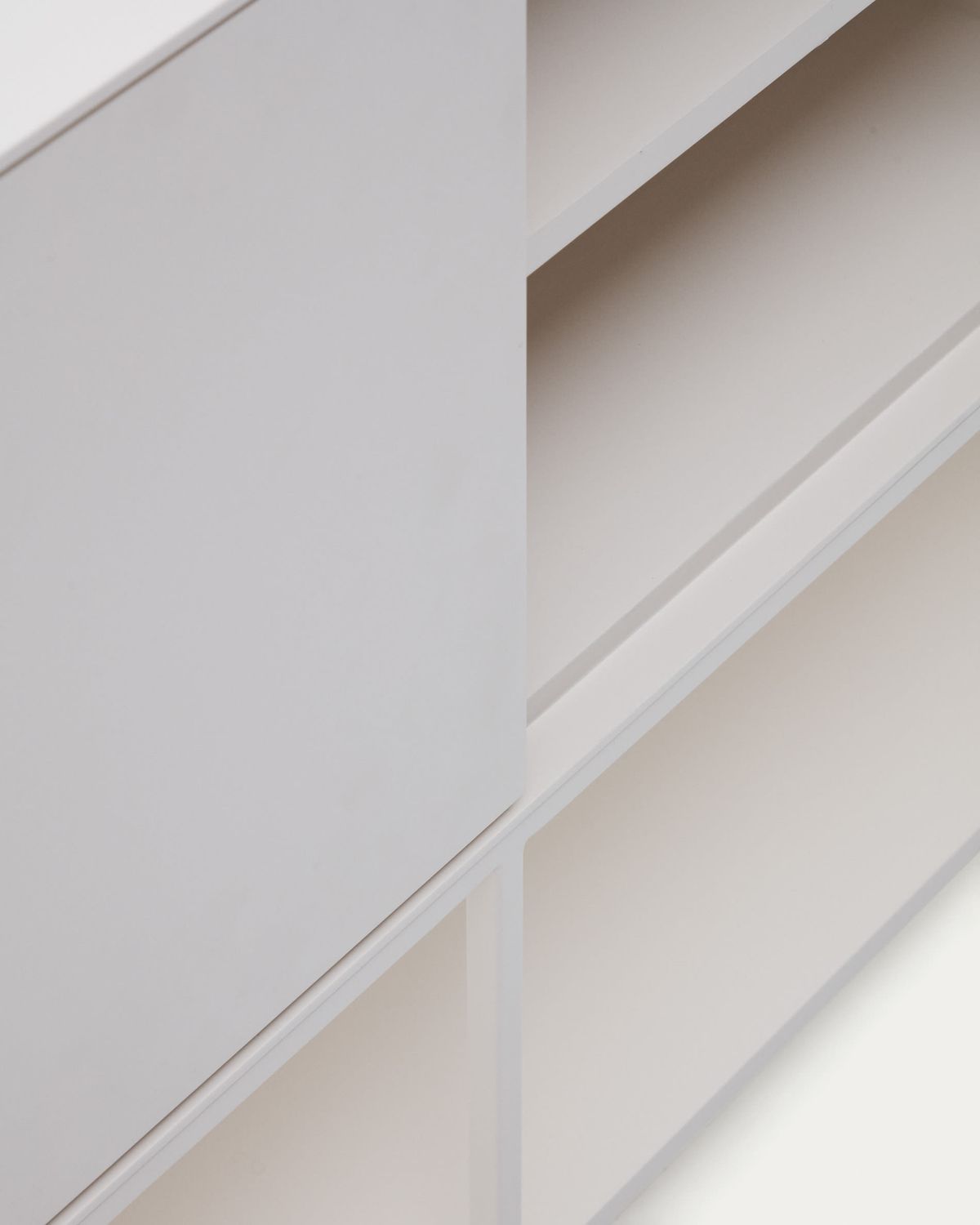 Aparador Vedrana 3 puertas DM lacado blanco 195 x 80 cm