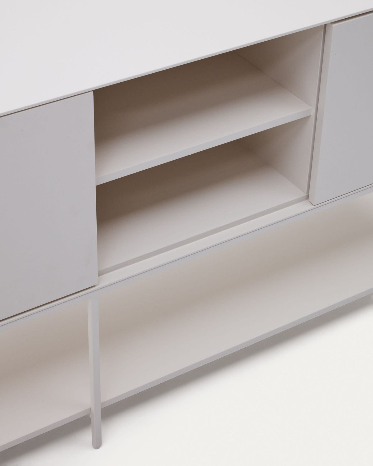 Aparador Vedrana 3 puertas DM lacado blanco 195 x 80 cm