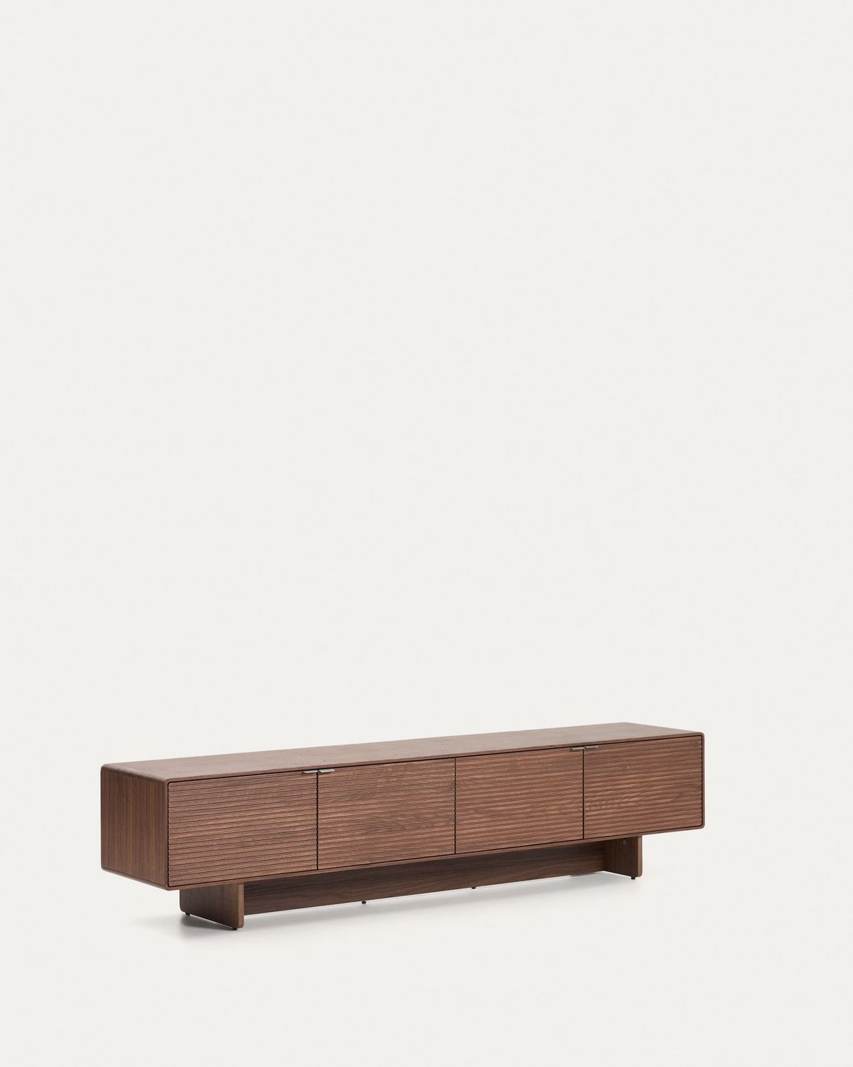 Mueble TV Norlen 4 puertas de chapa de nogal FSC Mix Credit 200 x 46 cm