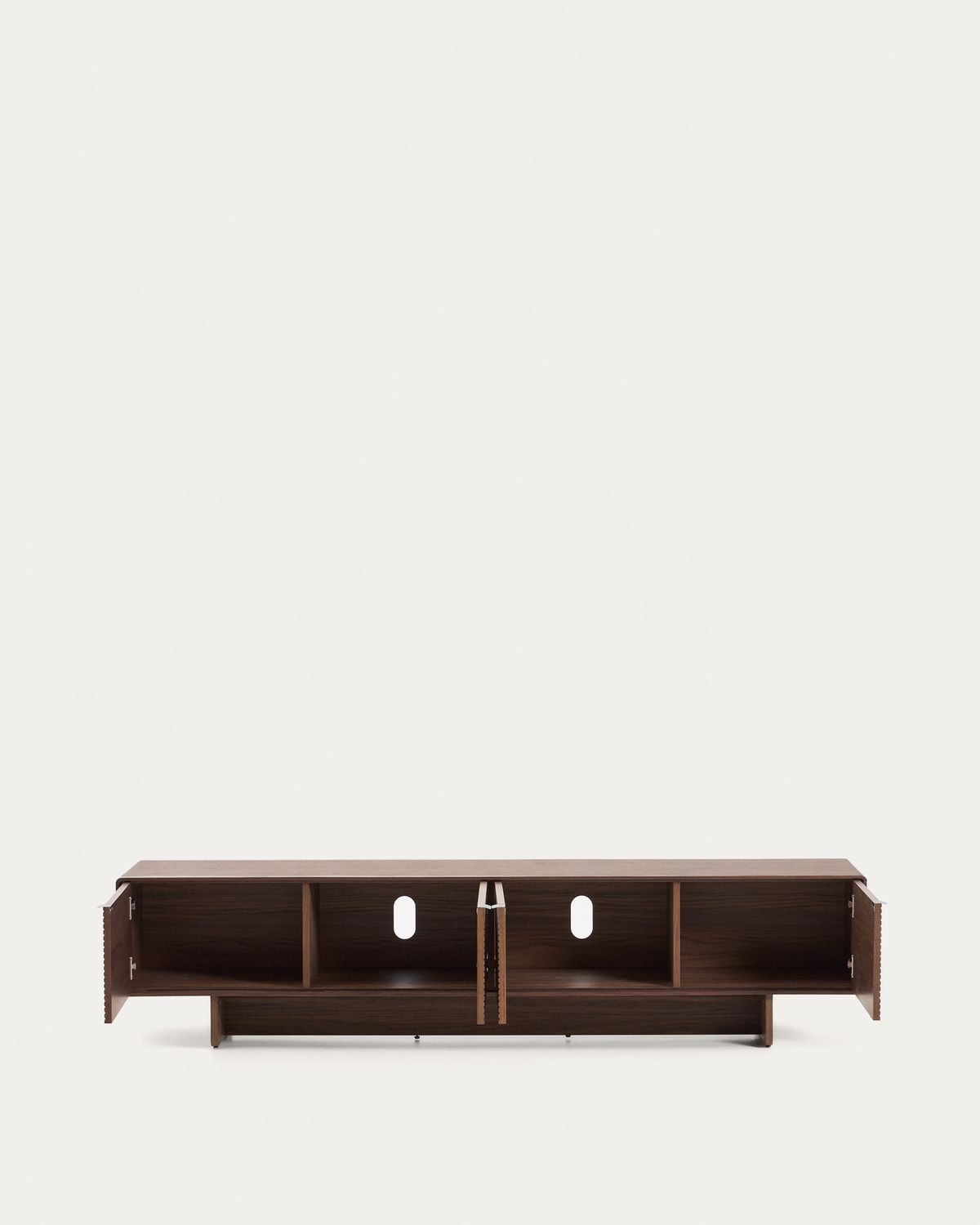 Mueble TV Norlen 4 puertas de chapa de nogal FSC Mix Credit 200 x 46 cm