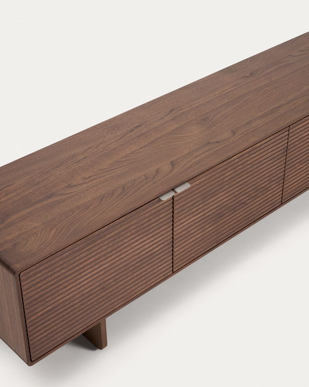 Mueble TV Norlen 4 puertas de chapa de nogal FSC Mix Credit 200 x 46 cm