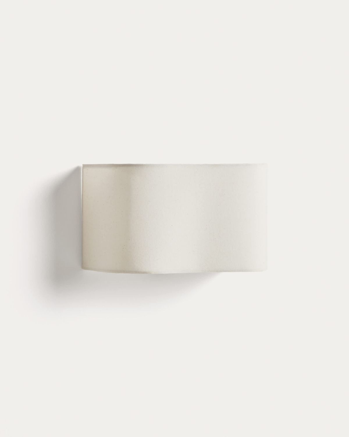 Aplique de pared Lumeni de madera de caucho y lino beige 25 cm