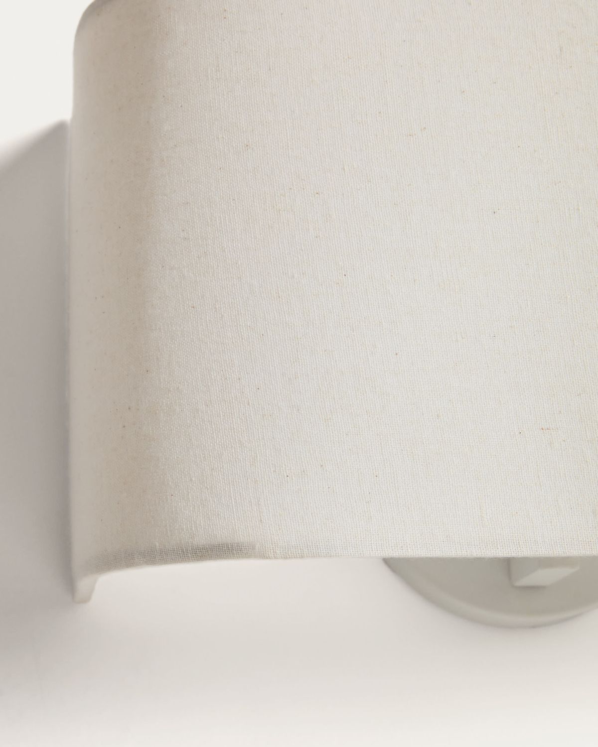 Aplique de pared Lumeni de madera de caucho y lino beige 25 cm