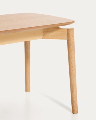 Banco Evera de chapa de roble con acabado en tono natural 122 cm