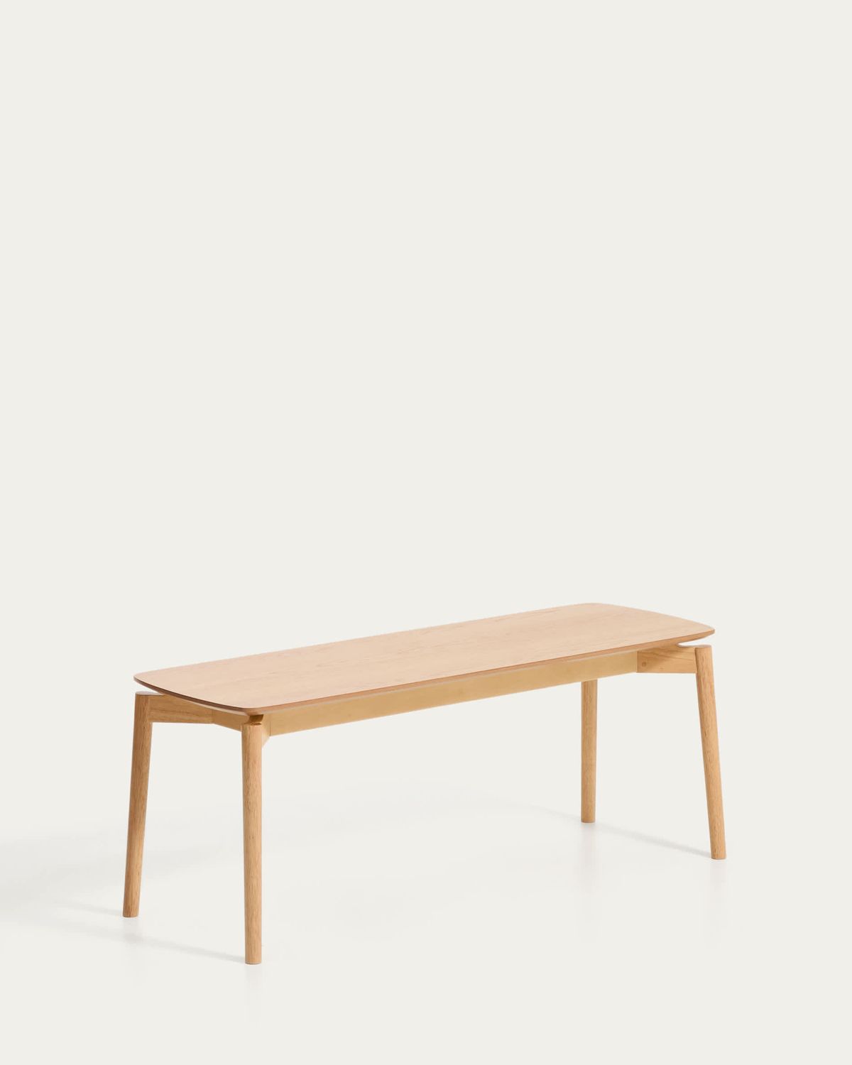 Banco Evera de chapa de roble con acabado en tono natural 122 cm