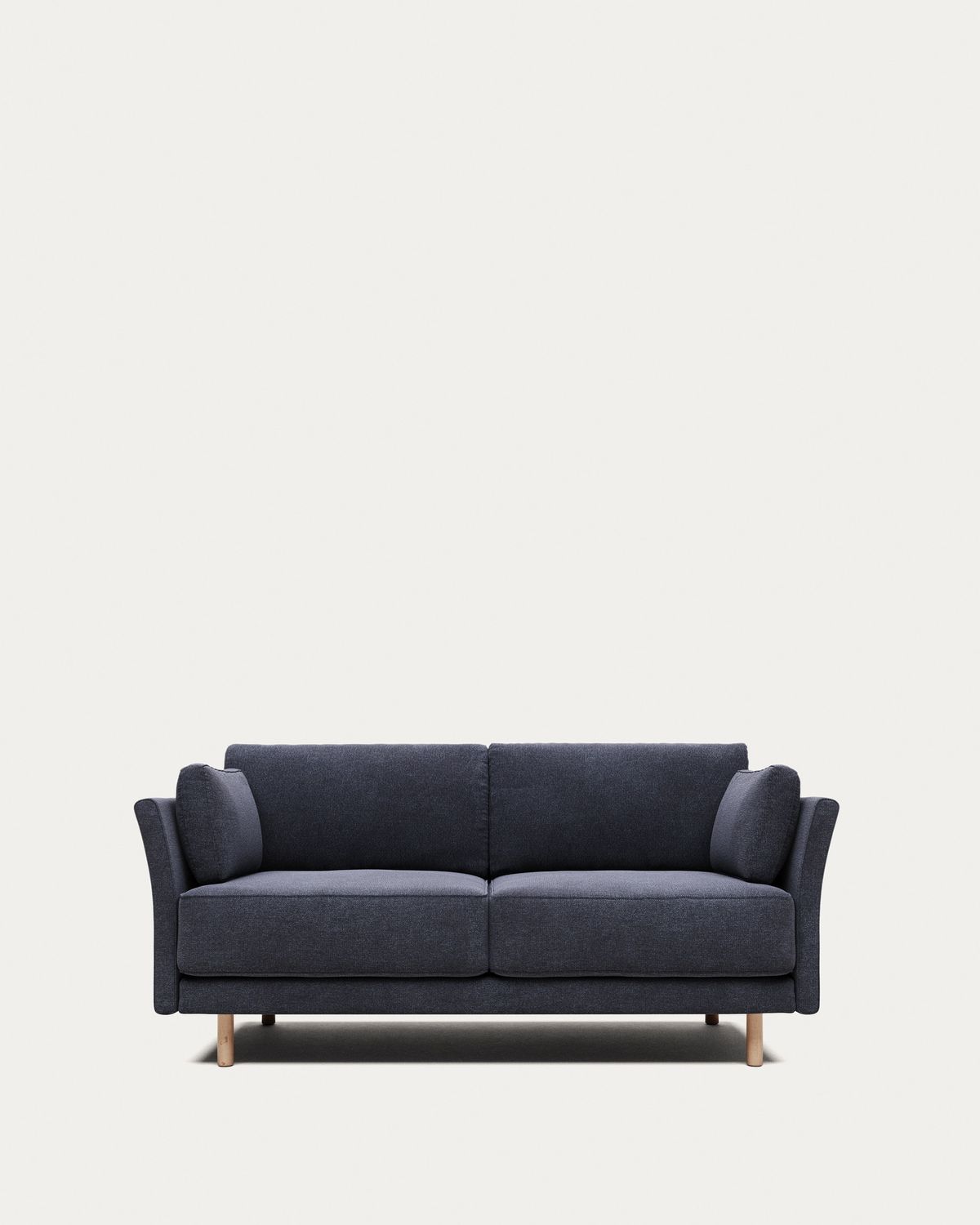 Sofá Gilma 2 plazas azul y patas acabado natural 170 cm FR