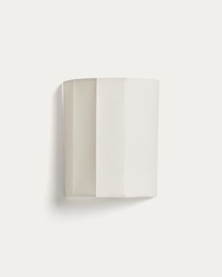 Aplique de pared Lumeni de madera de caucho y lino beige 20 cm Aplique de pared Lumeni de madera de caucho y lino beige 20 cm