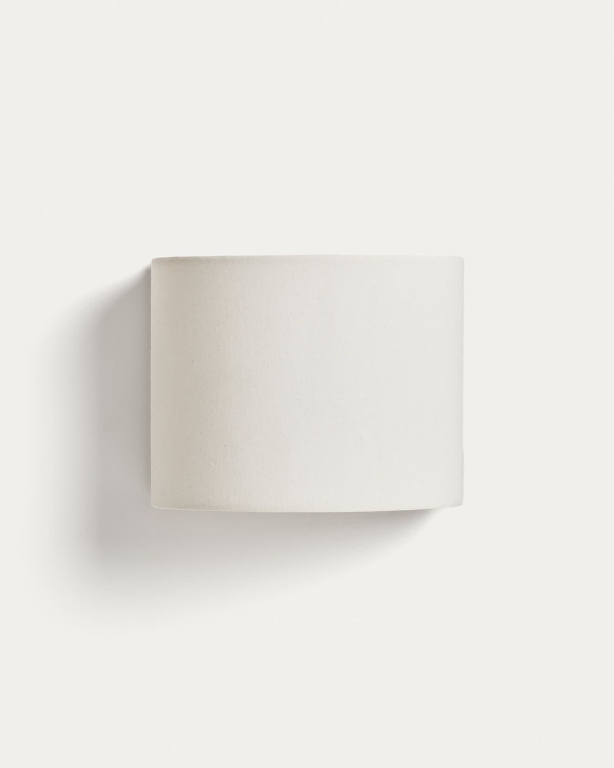 Aplique de pared Umbran de madera de caucho marrón claro y lino beige