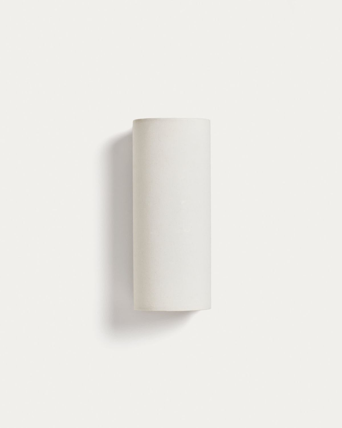 Aplique de pared Umbran de madera de caucho marrón claro y lino beige
