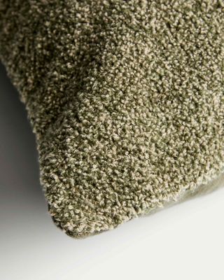 Funda de cojín Olinan de bouclé melange verde 50 x 50 cm