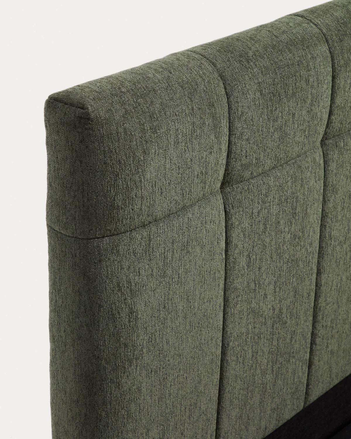 Cama con canapé abatible Darnela de chenilla verde musgo para colchón de 150 x 200 cm FSC 100%
