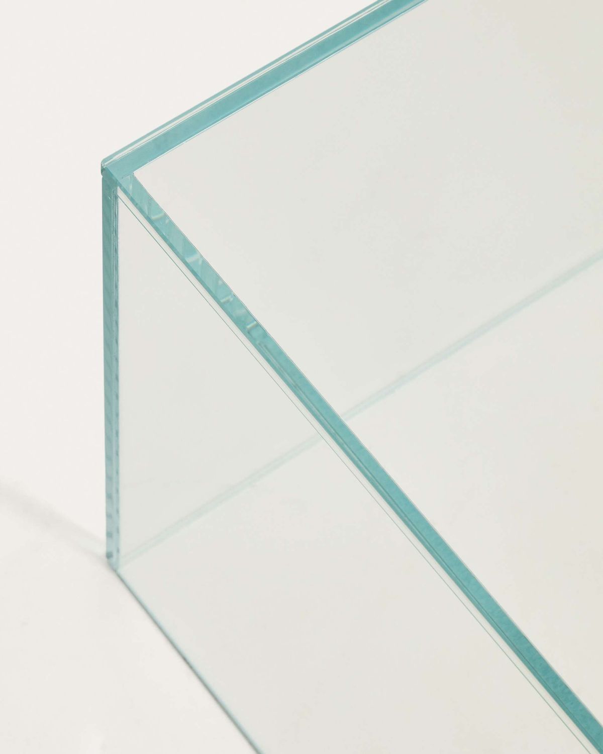 Mesa auxiliar Orlia de vidrio templado transparente 50 x 50 cm