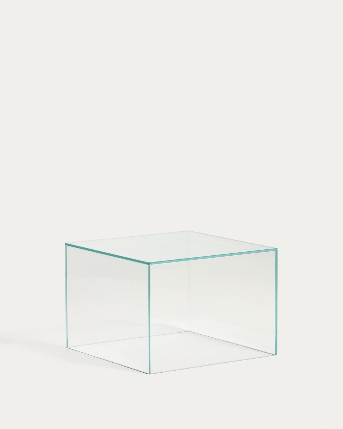 Mesa auxiliar Orlia de vidrio templado transparente 50 x 50 cm