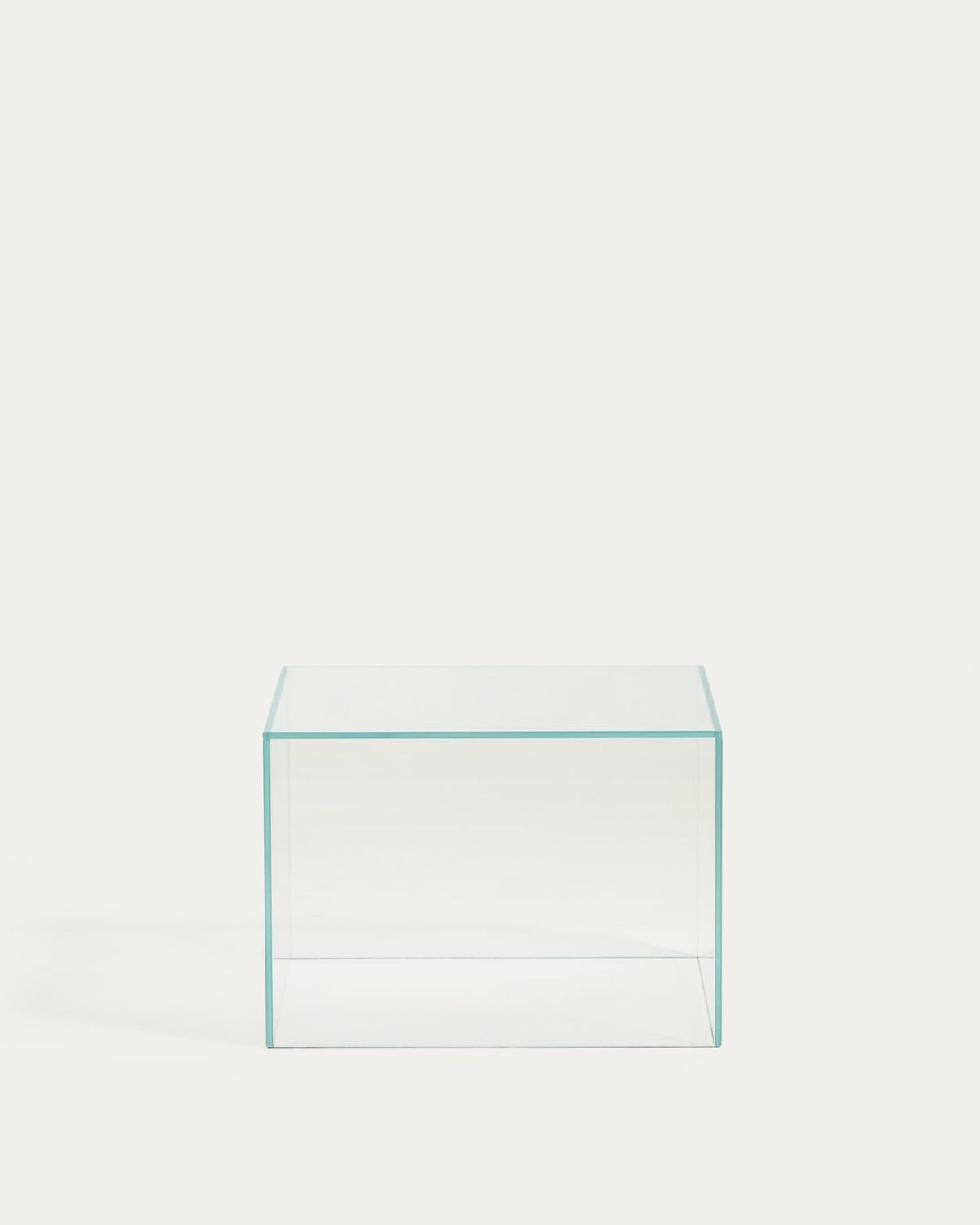 Mesa auxiliar Orlia de vidrio templado transparente 50 x 50 cm