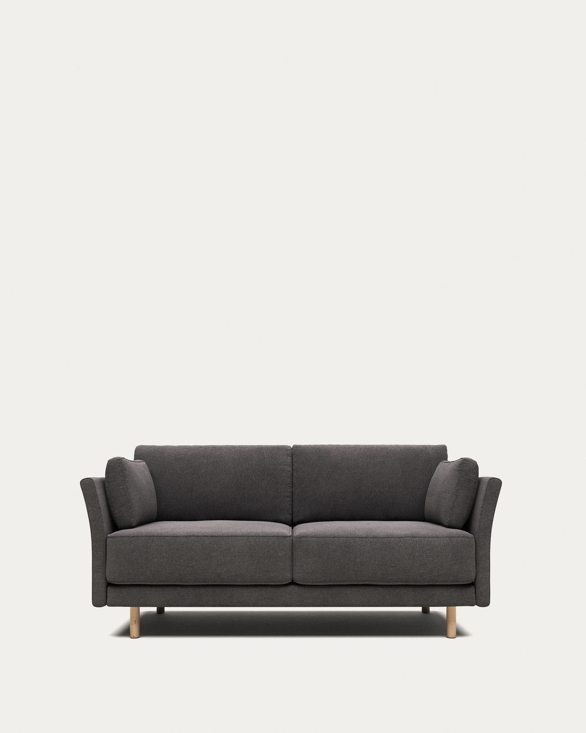 Sofá Gilma 2 plazas gris y patas acabado natural 170 cm FR