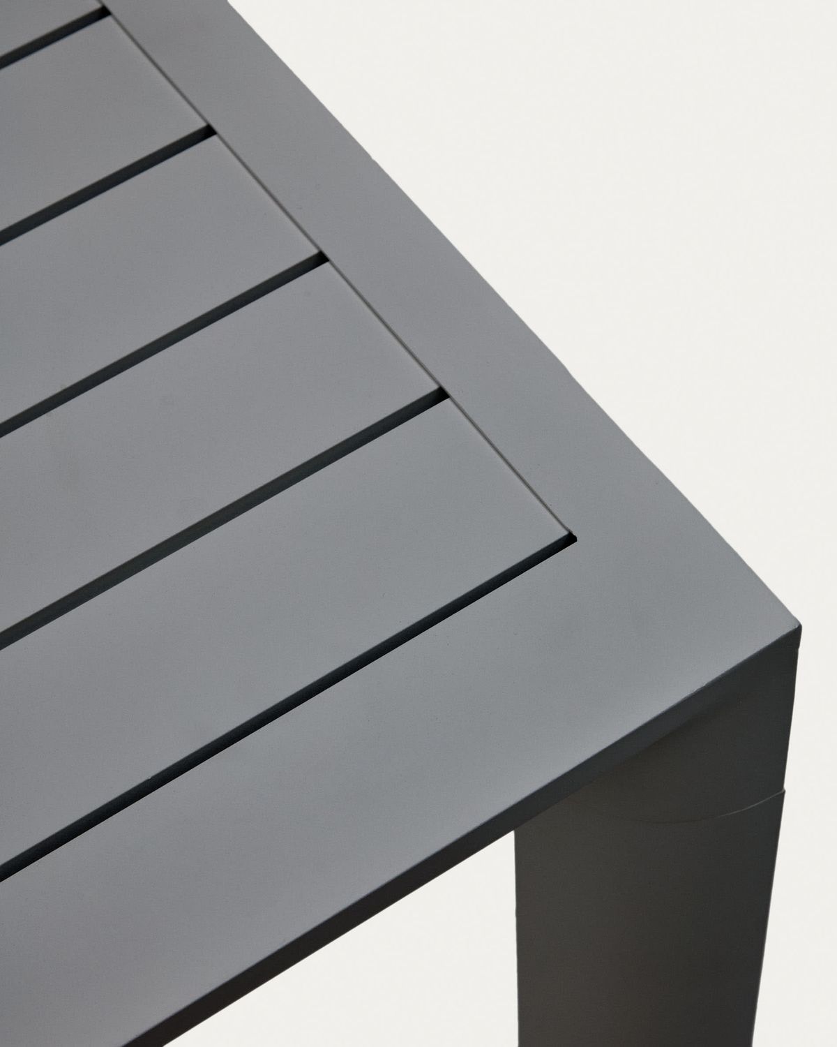 Mesa de exterior Culip de aluminio con acabado gris 180 x 90 cm