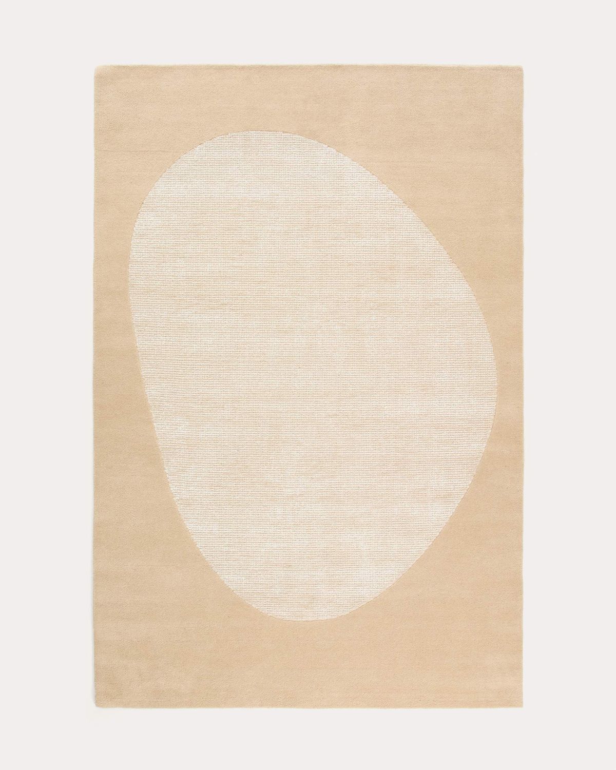 Alfombra Ivena de lana beige 200 x 300 cm