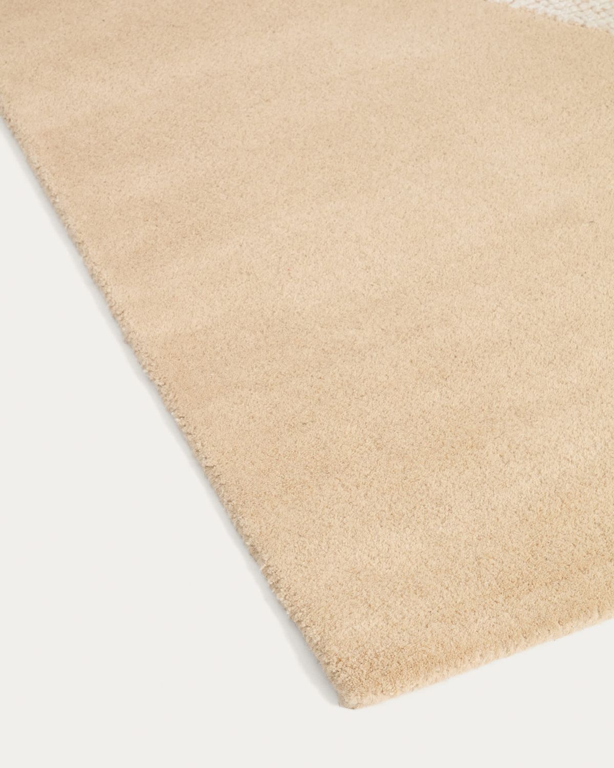Alfombra Ivena de lana beige 200 x 300 cm