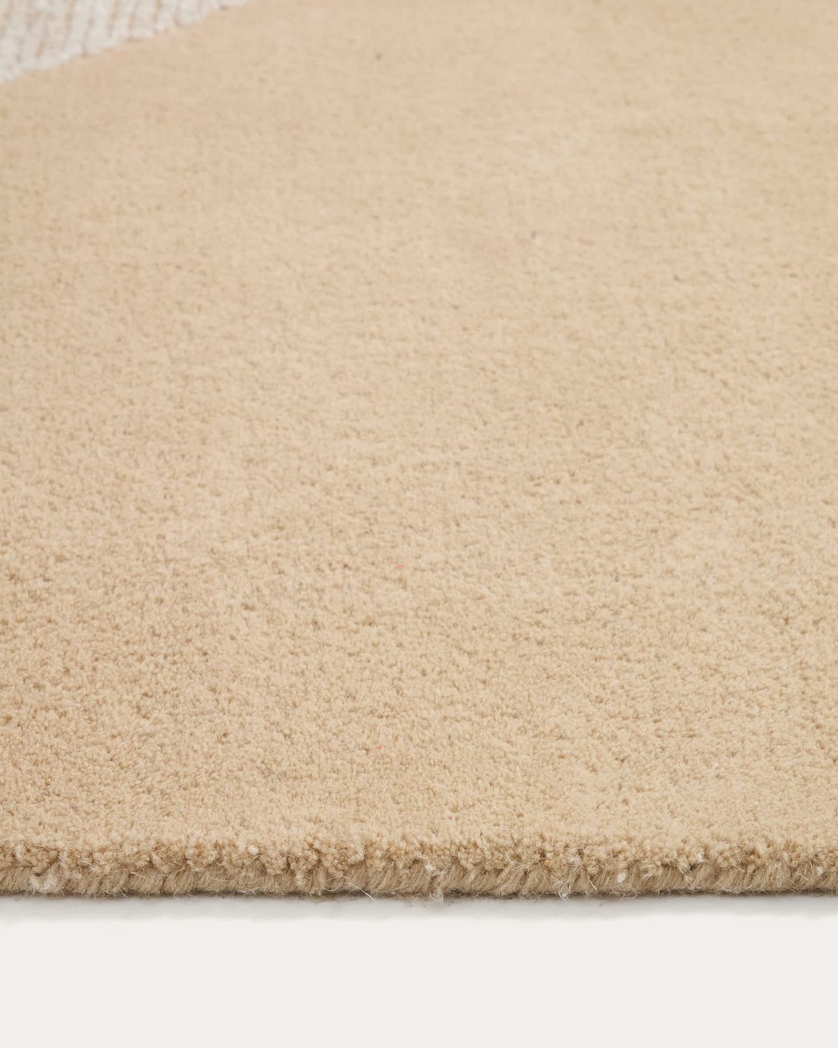 Alfombra Ivena de lana beige 200 x 300 cm