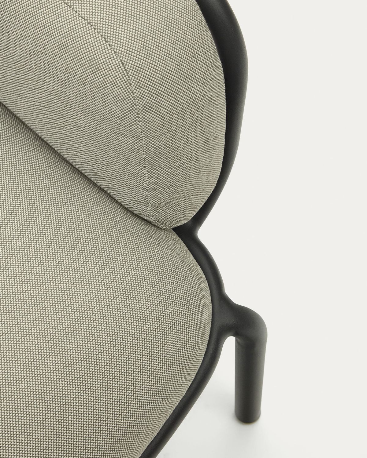 Sofá de exterior Joncols 2 plazas de aluminio con acabado pintado gris y cojines beige 164 cm