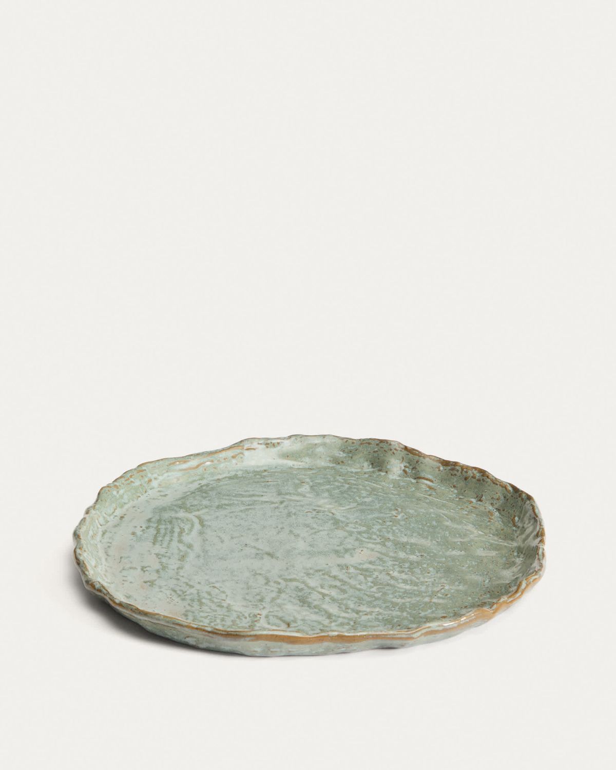 Plato plano Alenia de cerámica gris