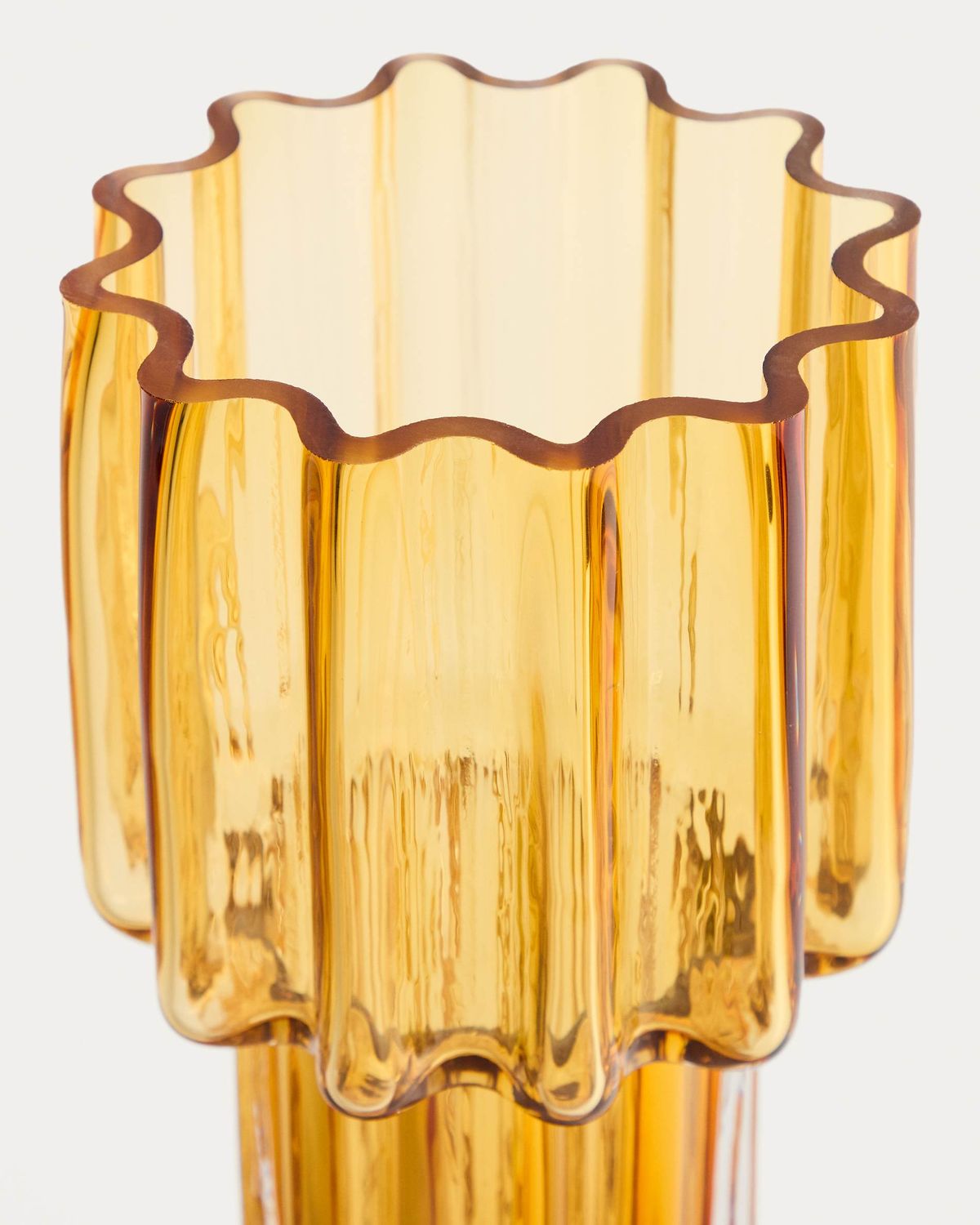 Jarrón Cristila de vidrio naranja 30 cm