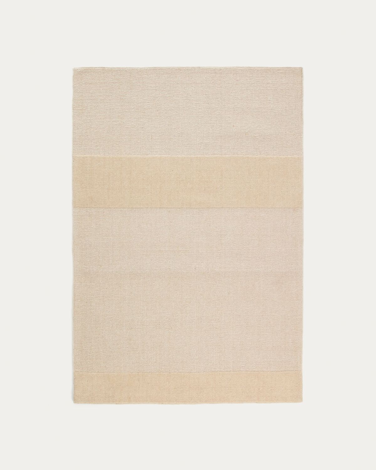 Alfombra Esola de lana beige 160 x 230 cm