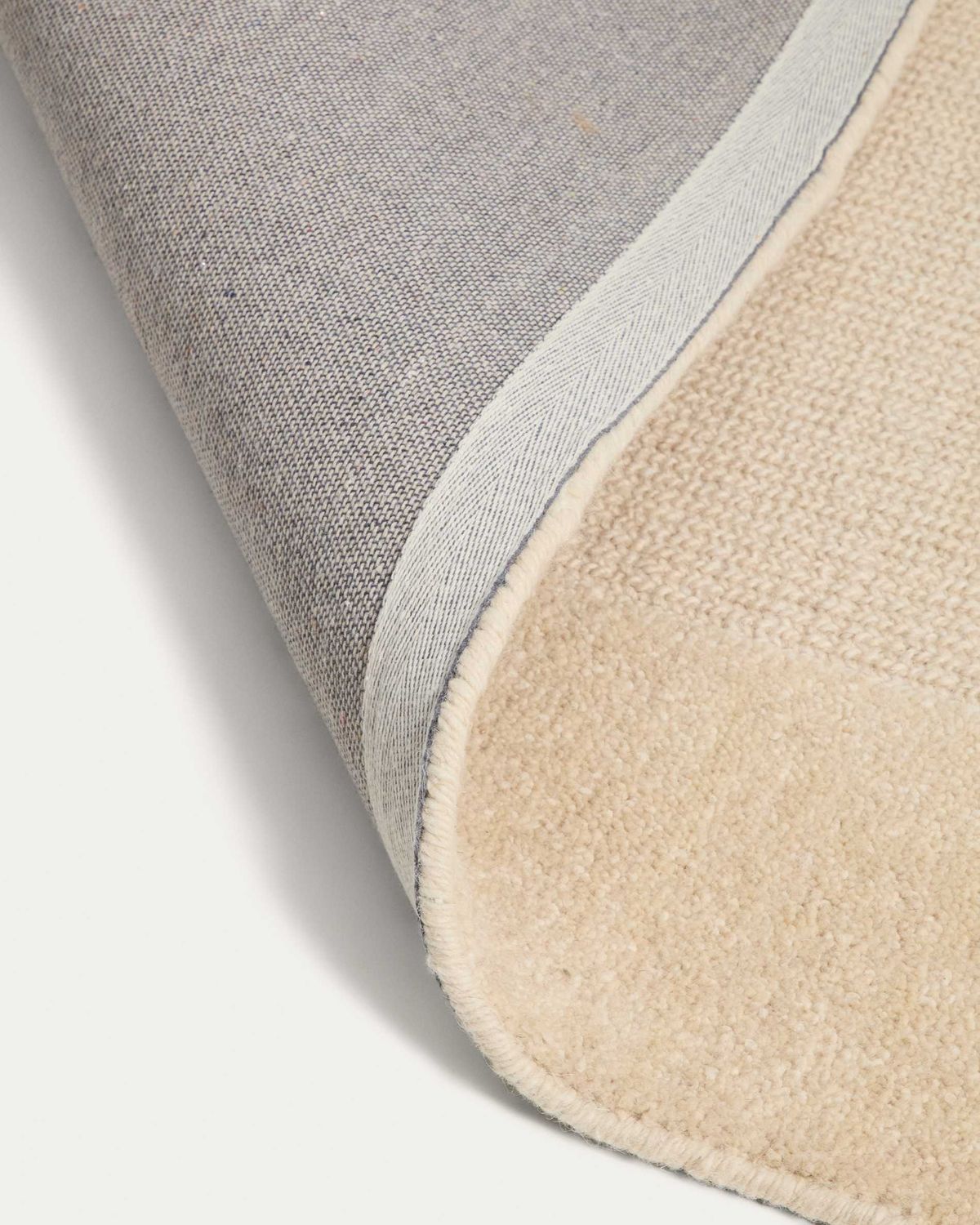 Alfombra Esola de lana beige 160 x 230 cm