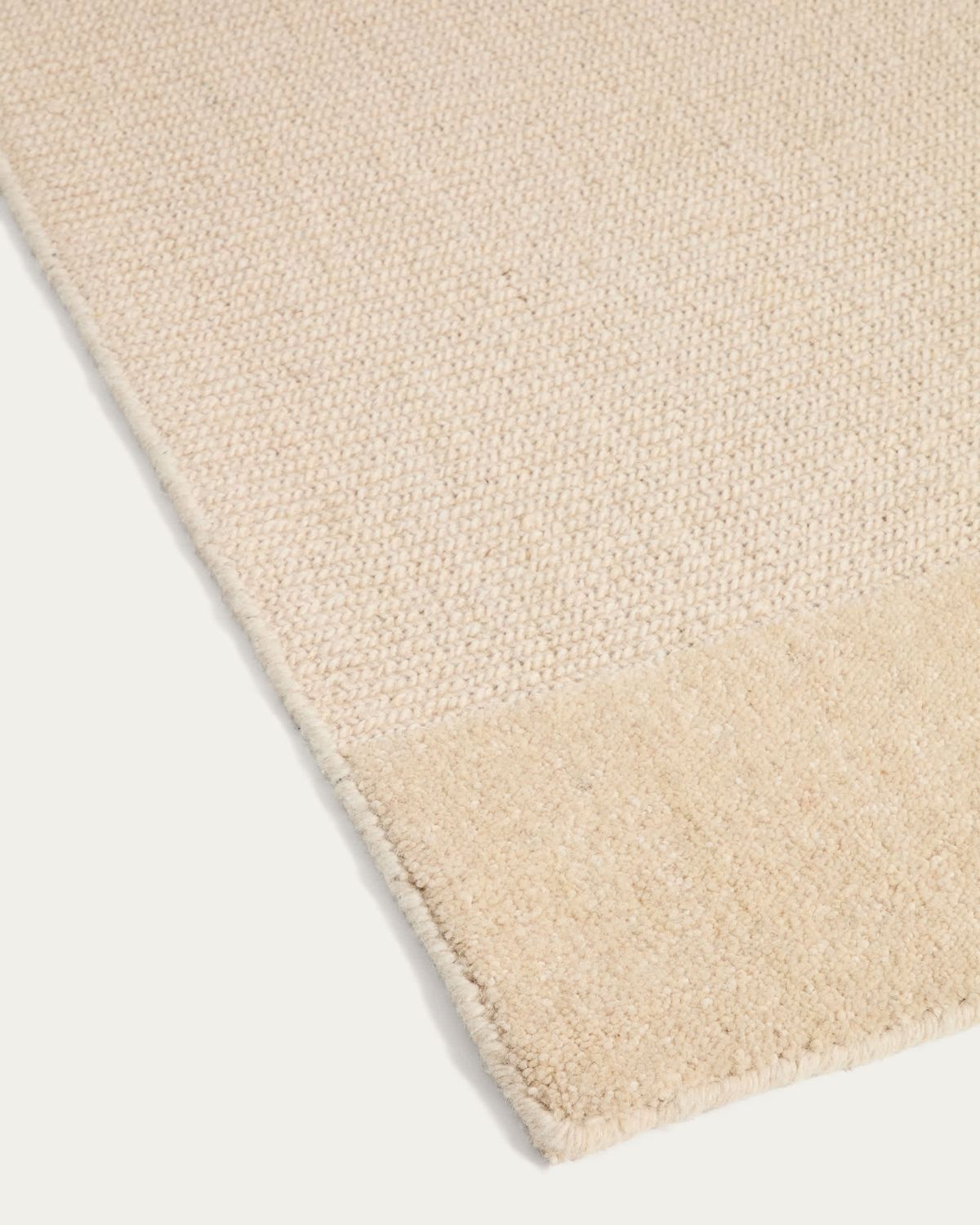Alfombra Esola de lana beige 160 x 230 cm