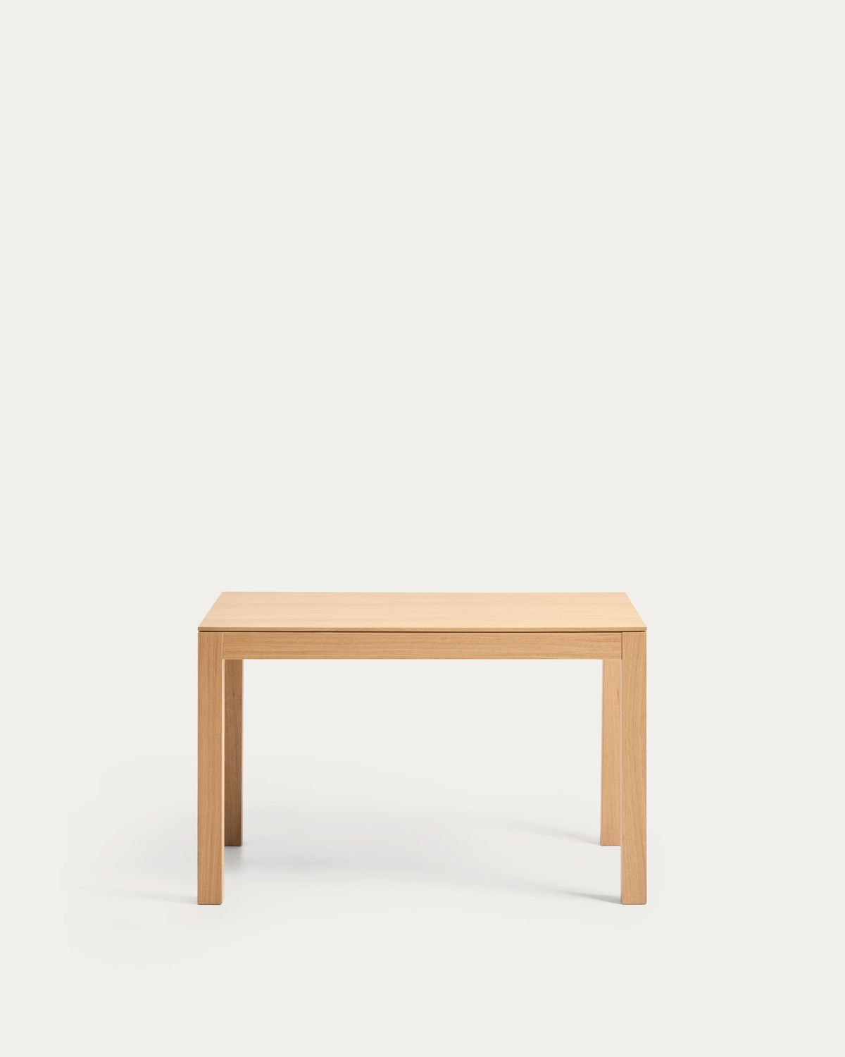 Mesa extensible Narevi en chapa de roble con acabado natural 130 (190) x 80 cm